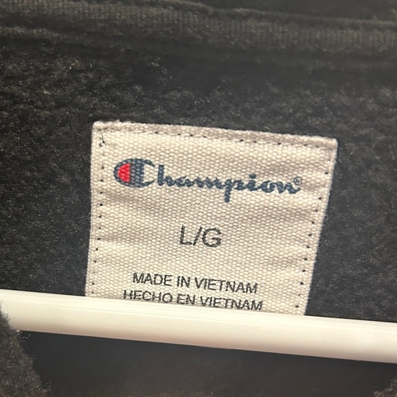 Women’s CHAMPION Black Pullover Hoodie Sweatshirt size Large - Picture 2 of 11